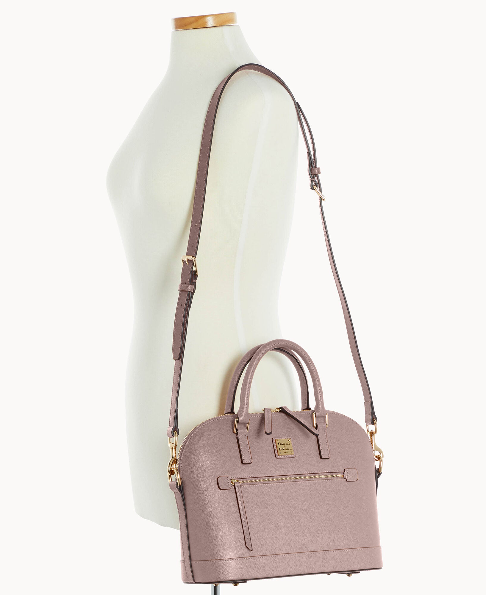 Saffiano Domed Zip Satchel - Image 26