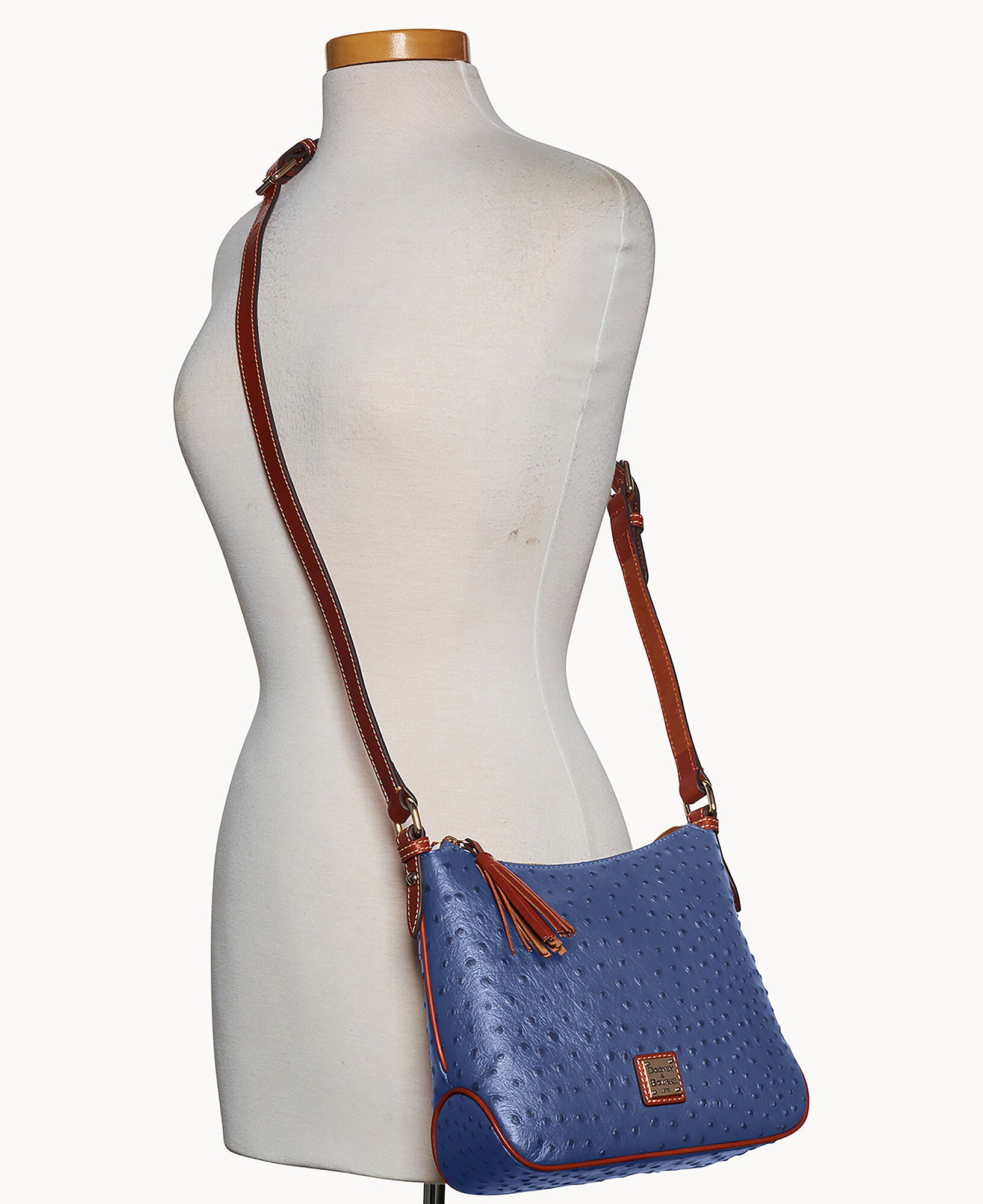 Ostrich Crossbody Hobo - Image 25