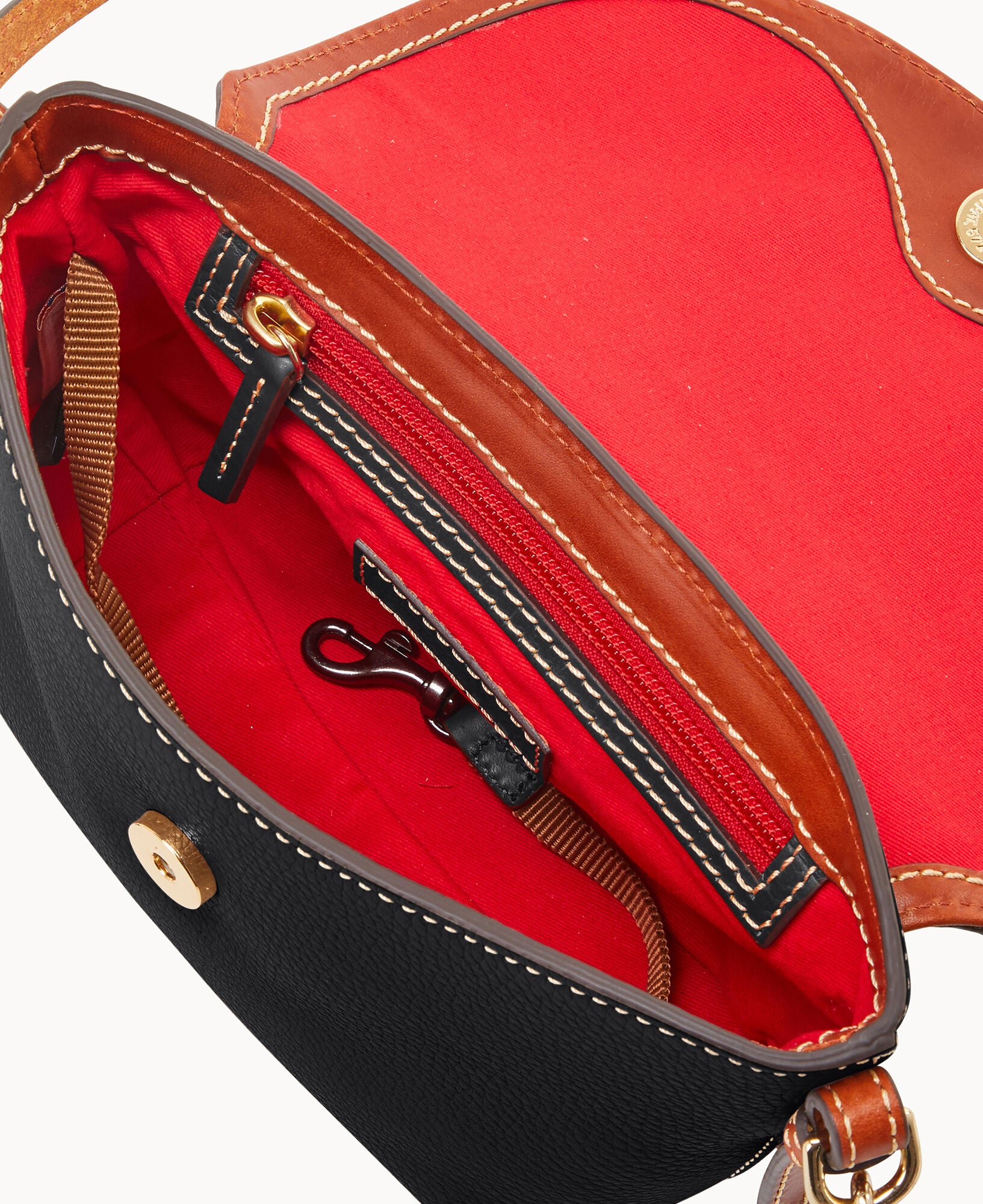 Pebble Grain Crossbody Saddle Bag - Image 15