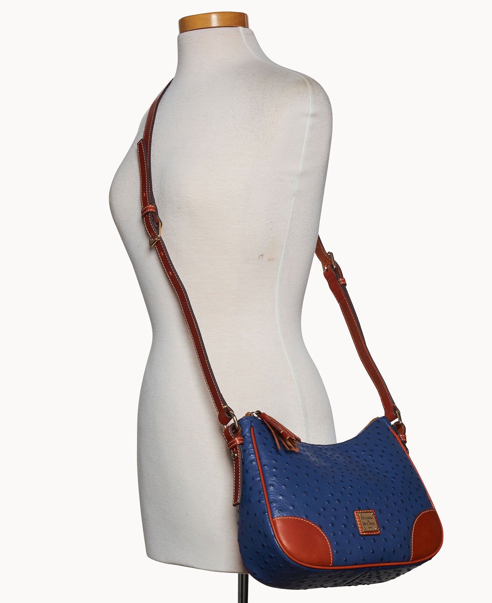 Ostrich Crossbody Hobo - Image 30