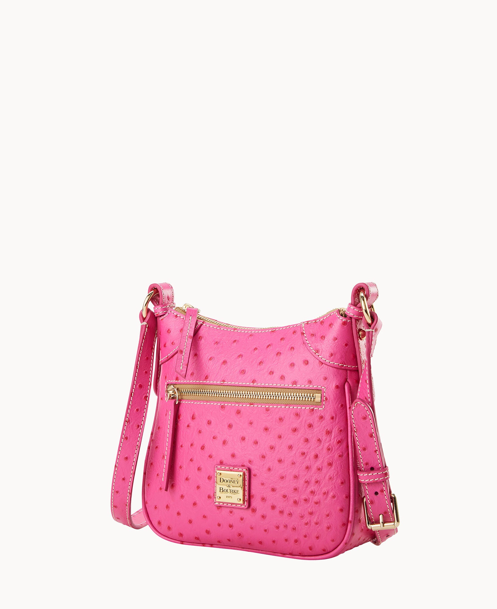 Ostrich Front Zip Crossbody - Image 6
