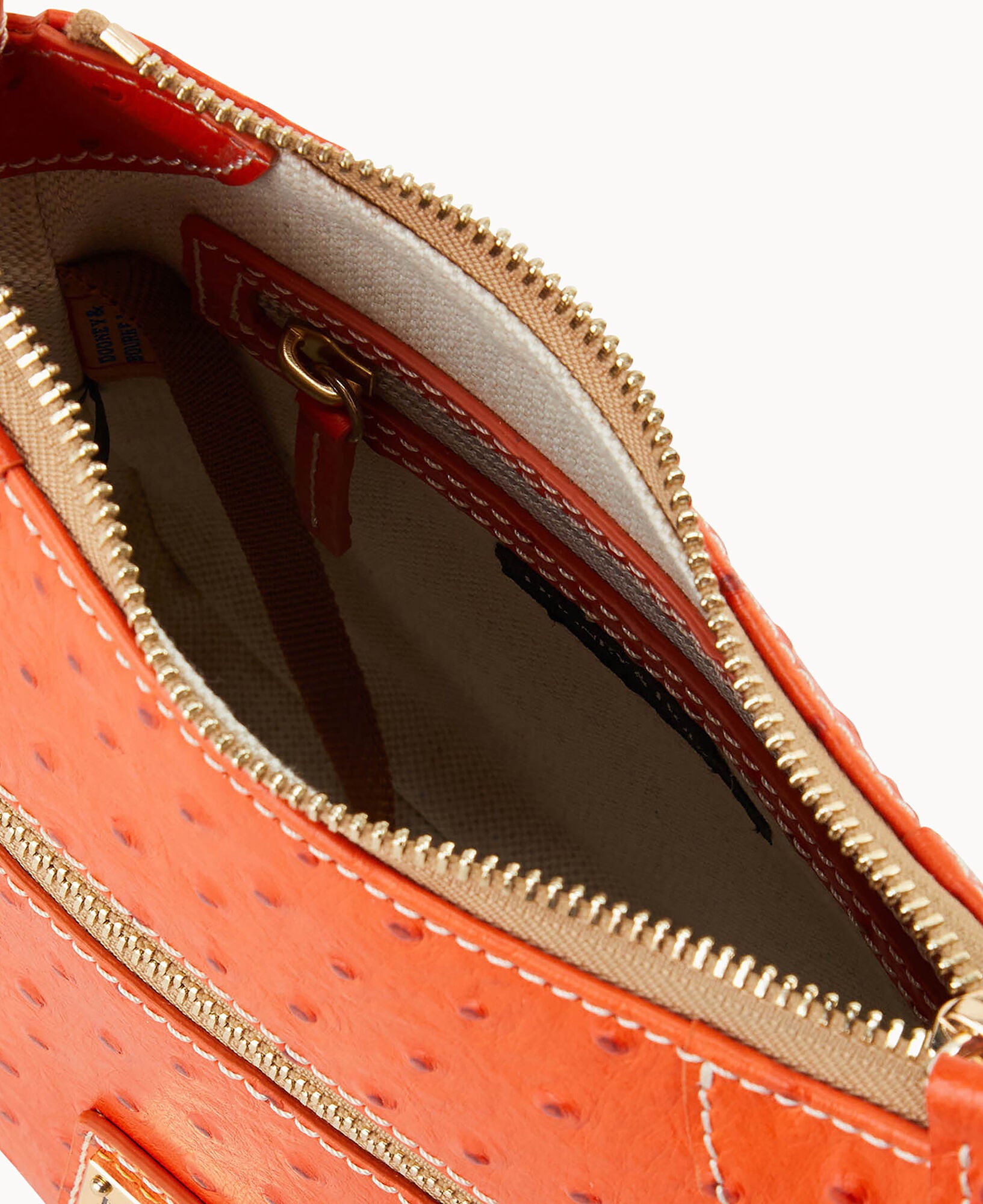 Ostrich Front Zip Crossbody - Image 11