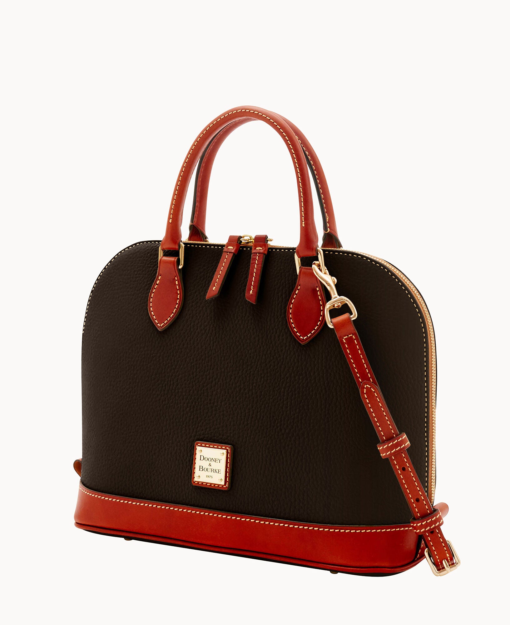 Pebble Grain Zip Zip Satchel - Image 12