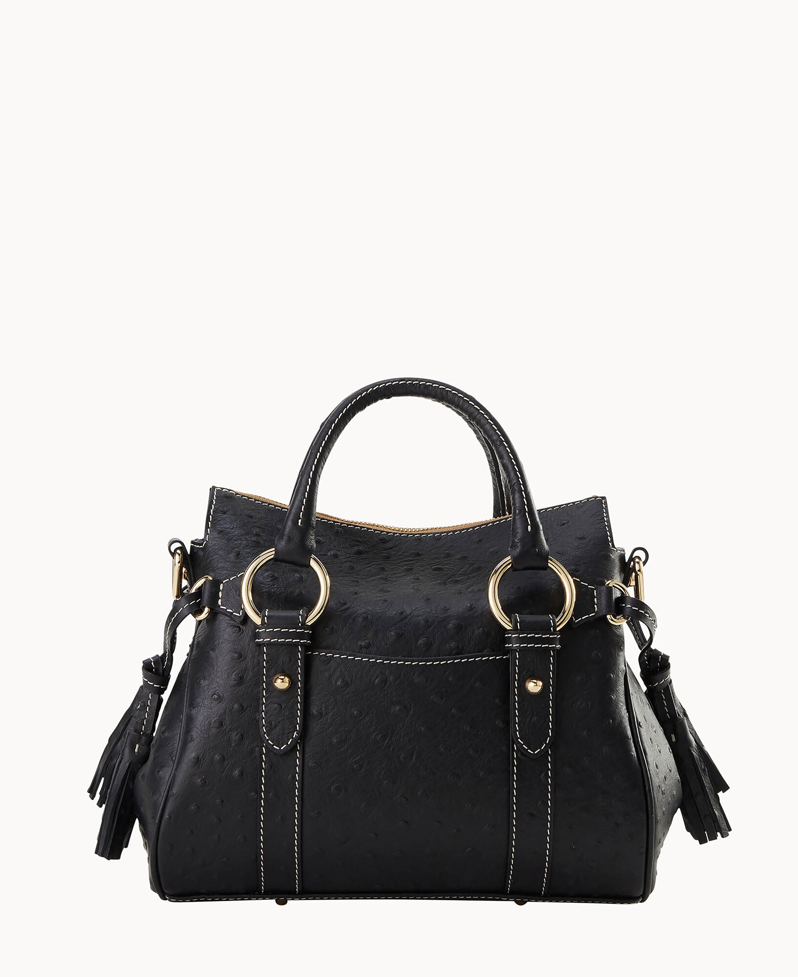 Ostrich Satchel With Pocket - Image 14