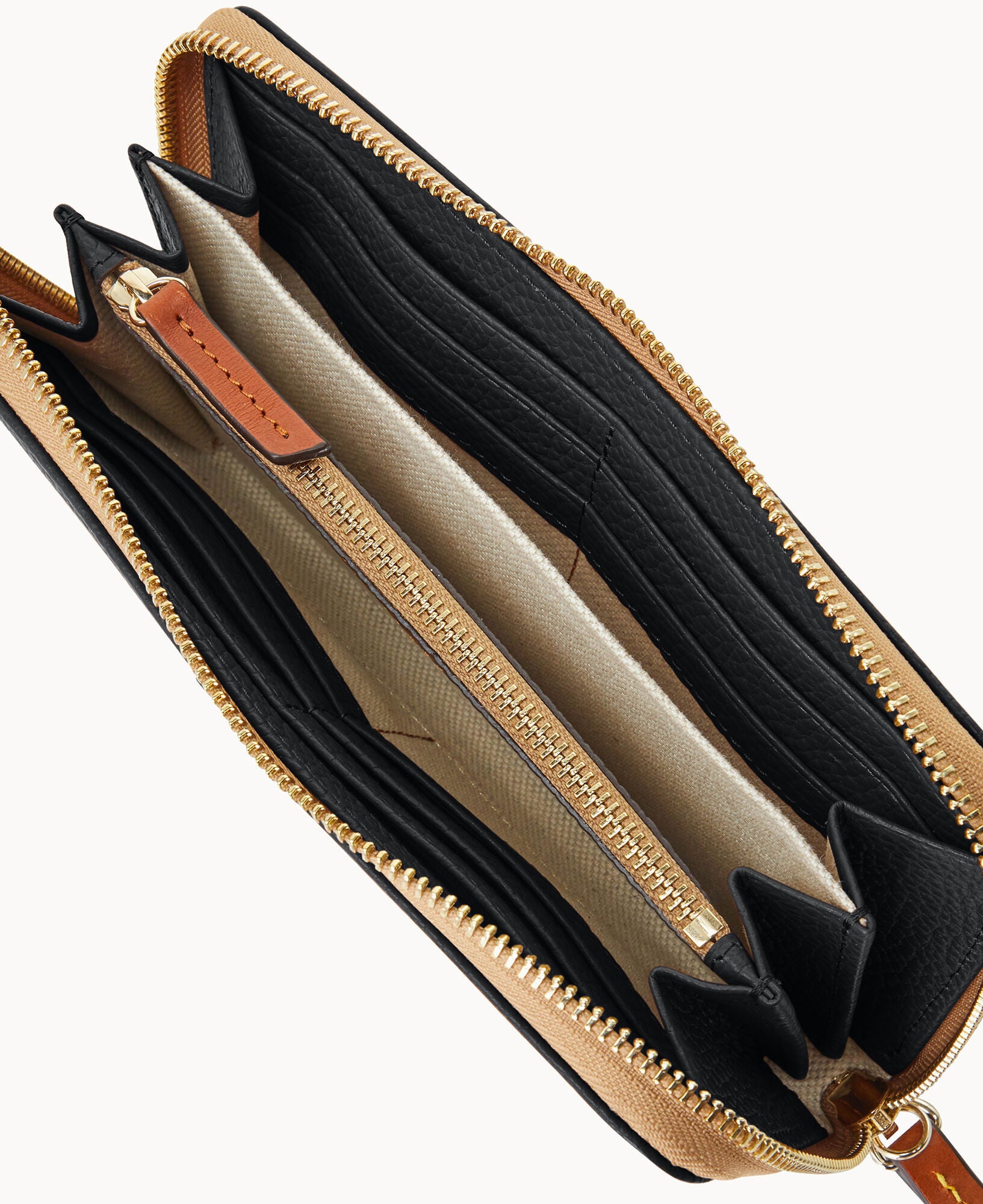 Pebble Grain Large Zip Around Wristlet - Image 6