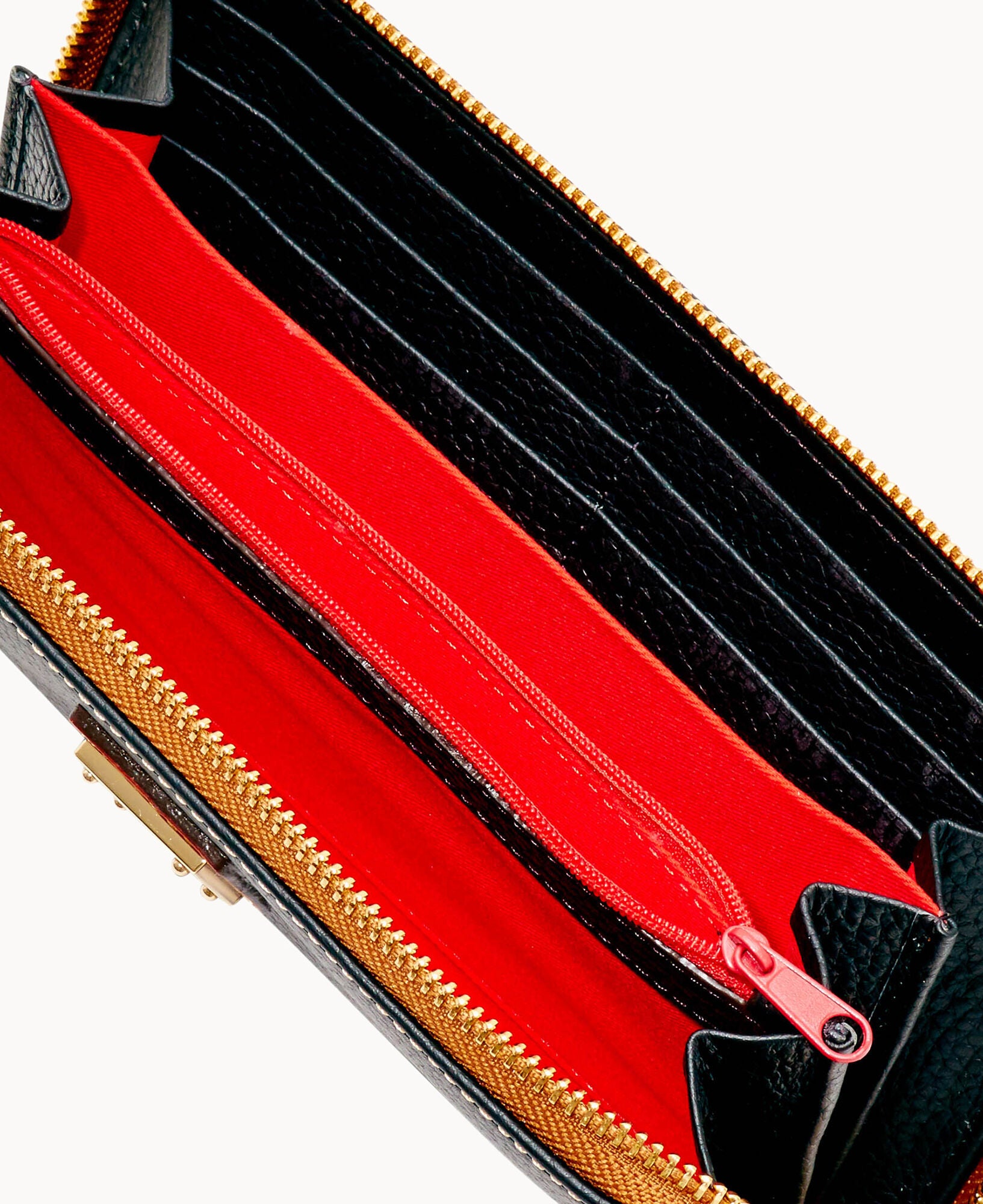 Pebble Grain Large Zip Around Wristlet - Image 15