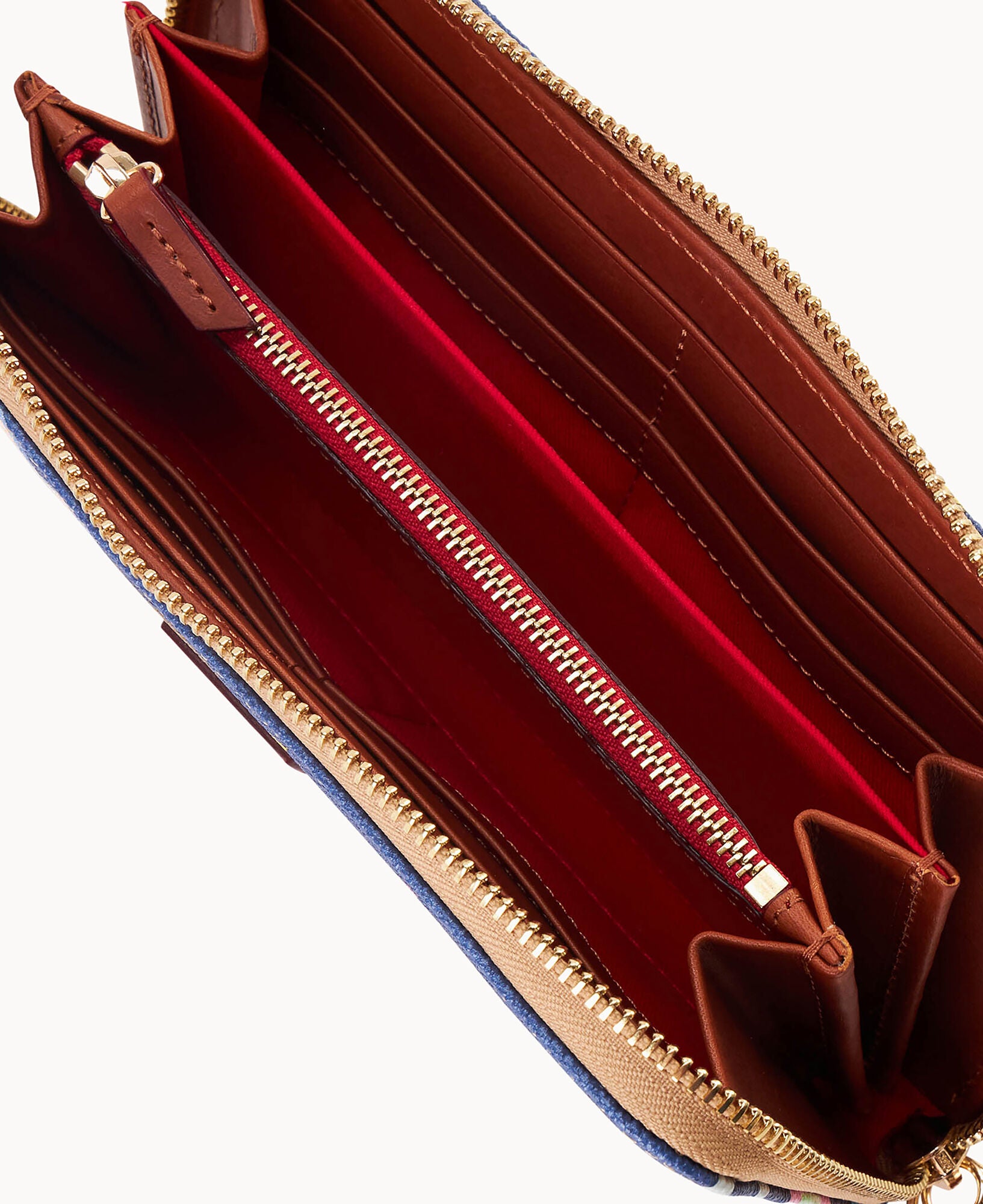 Doodle II Coated Cotton Large Zip Around Wristlet - Image 9