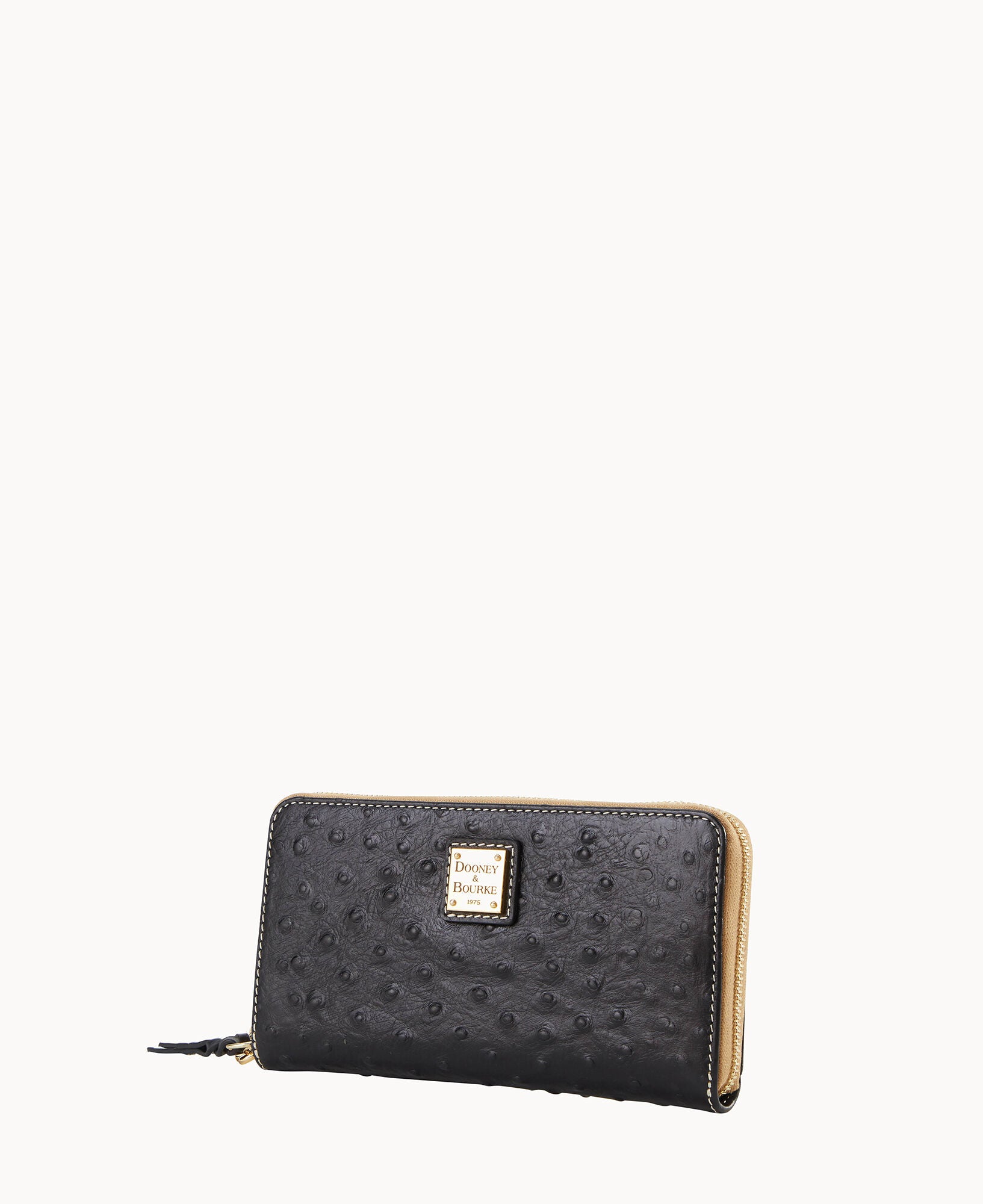 Ostrich Large Zip Around Wristlet - Image 5