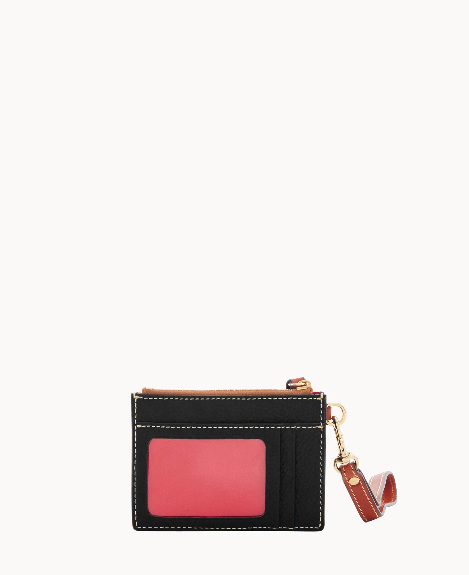 Pebble Grain Zip Top Card Case Wristlet - Image 24
